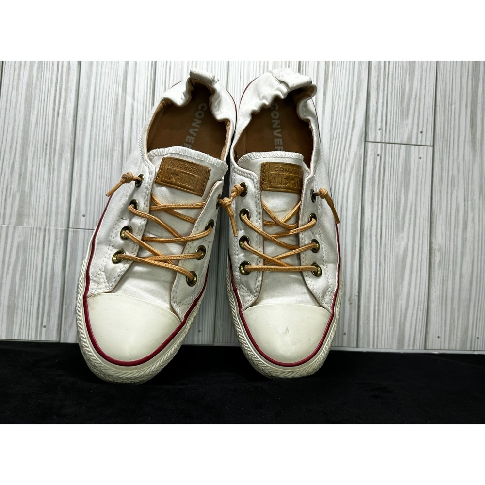 All Star Converse White Street Slip Low Top Rope‎ Sneakers Womens 6 Shoes